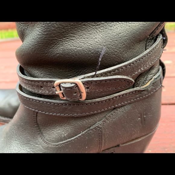 Frye Jane Tall Black Leather Boots Size 8.5M - Picture 6 of 8